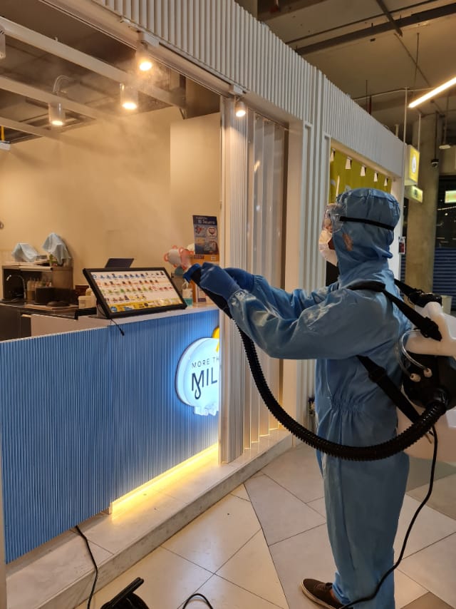 ผลงานพ่นฆ่าเชื้อแบบละอองฝอย