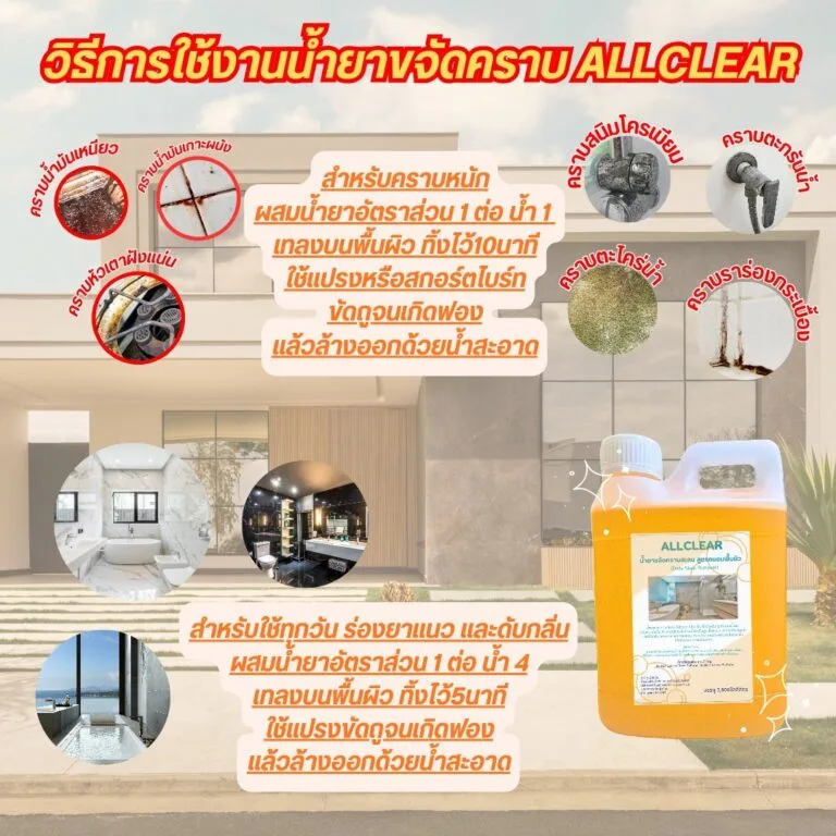 Allclear Daily Stain Remover ด้านหลัง