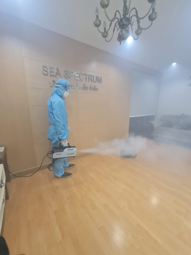 ผลงานพ่นฆ่าเชื้อแบบควัน